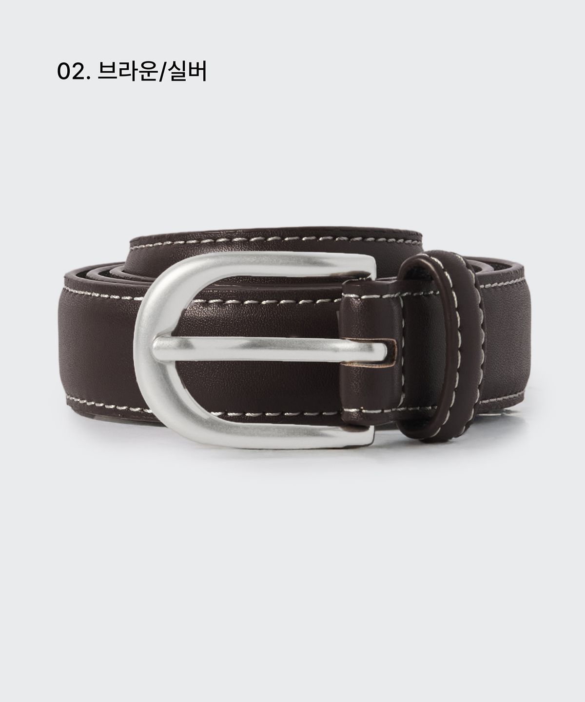무신사 스탠다드(MUSINSA STANDARD) 신세틱 레더 스티치 벨트_25mm