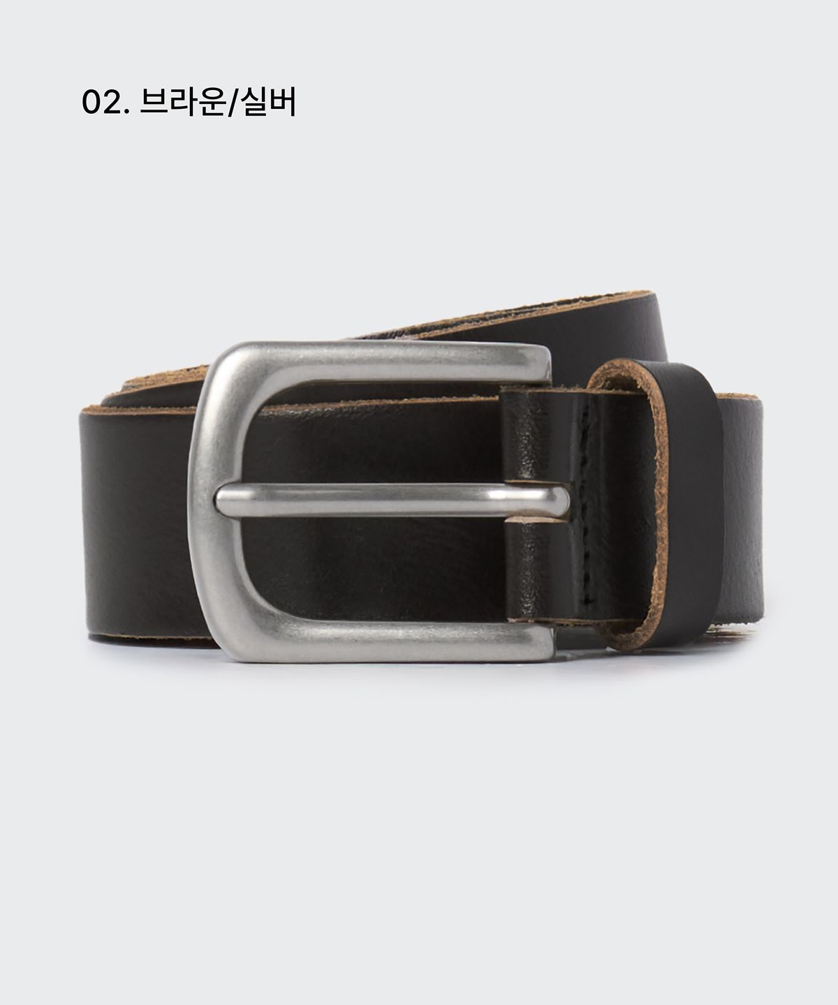 무신사 스탠다드(MUSINSA STANDARD) 이탈리안 레더 로 엣지 벨트_30mm