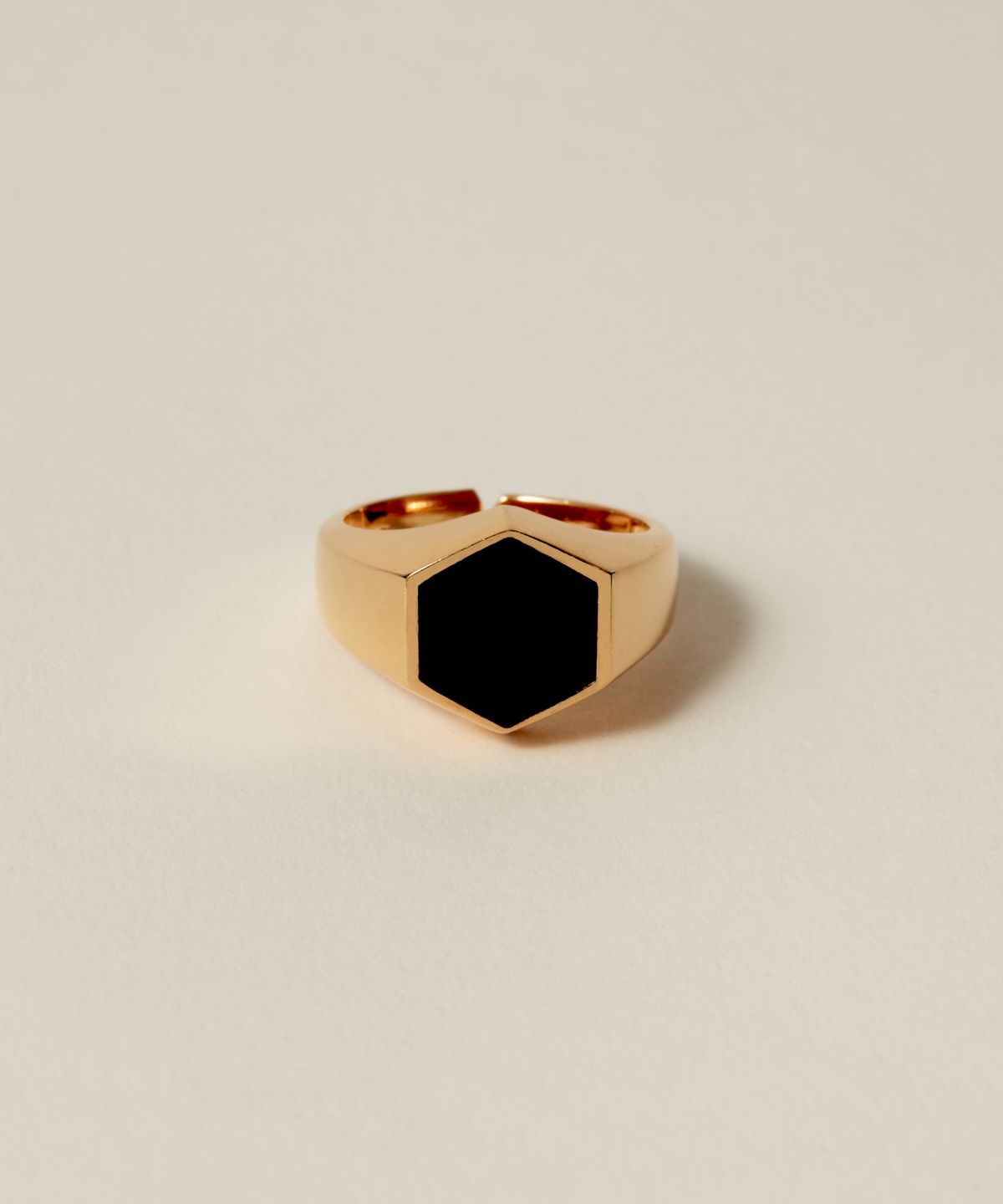 노비스도쿄(NOVICE TOKYO) 헥사곤 스톤 모티프 링 Hexagon Stone Motif Ring［Silver925］ / Gold