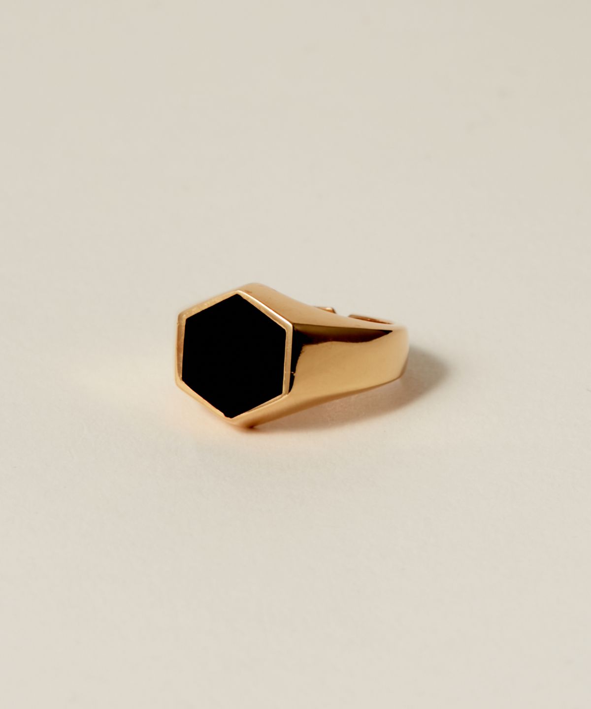 노비스도쿄(NOVICE TOKYO) 헥사곤 스톤 모티프 링 Hexagon Stone Motif Ring［Silver925］ / Gold