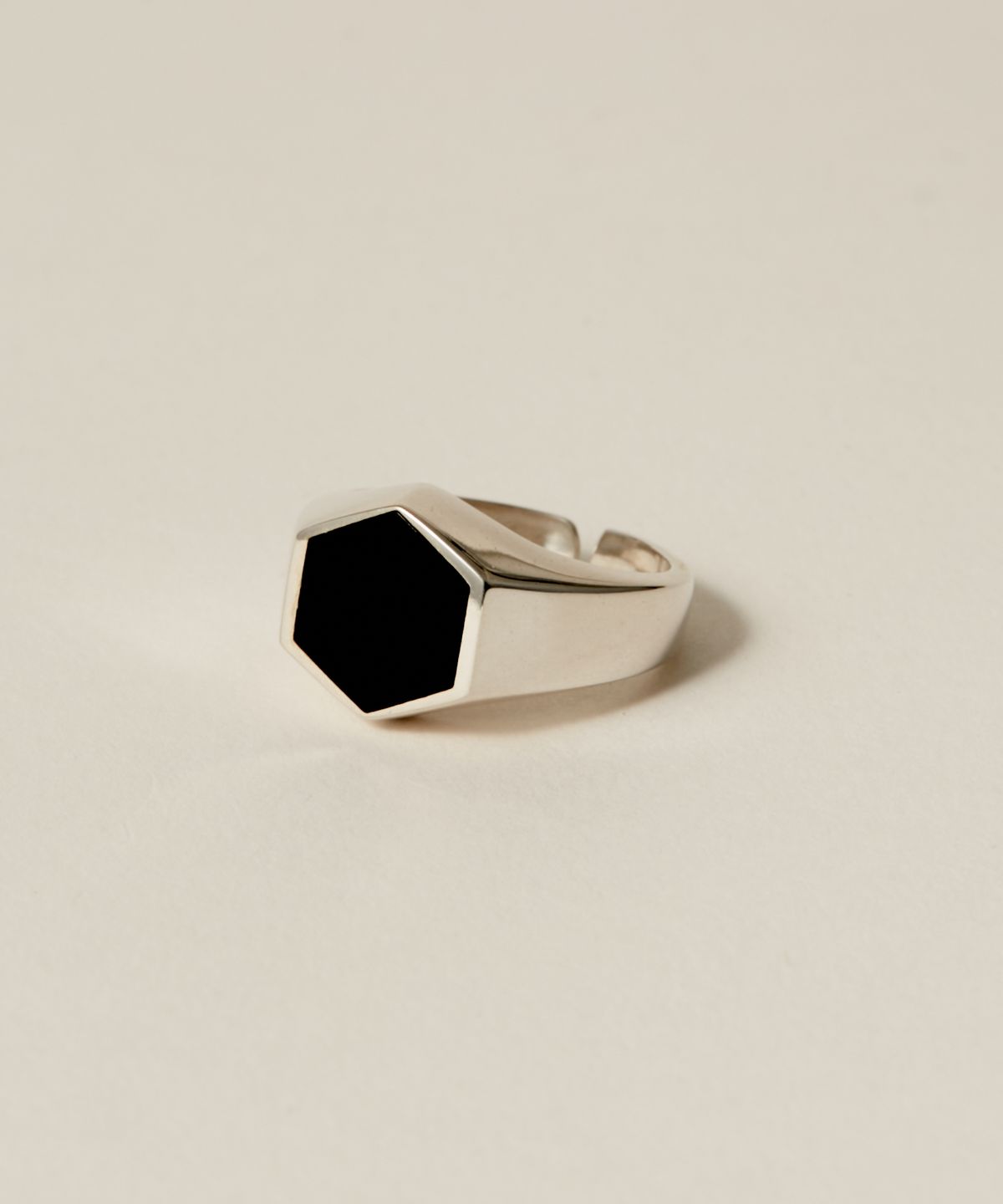 노비스도쿄(NOVICE TOKYO) 헥사곤 스톤 모티프 링 Hexagon Stone Motif Ring［Silver925］ / Silver