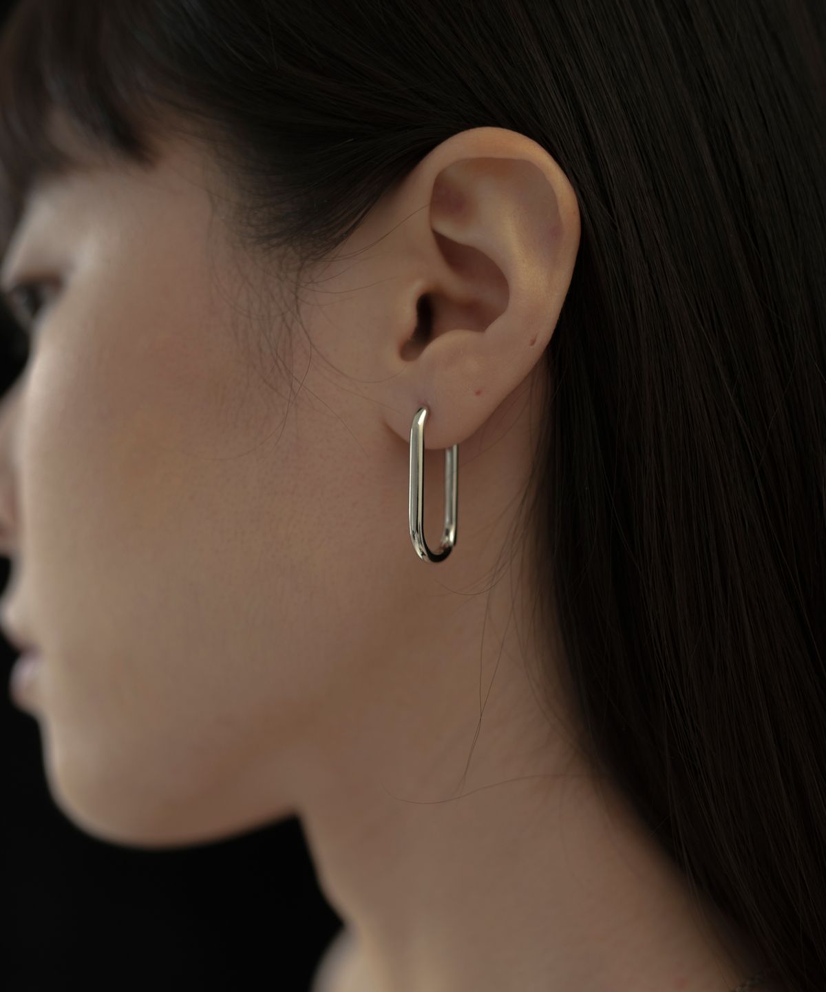 노비스도쿄(NOVICE TOKYO) 힌지 타원형 피어스 Hinged Oval Pierce / Silver