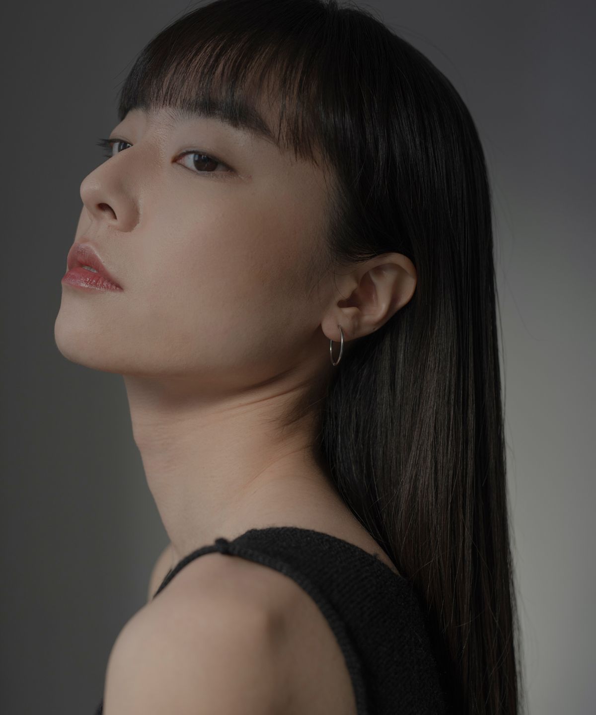 노비스도쿄(NOVICE TOKYO) 얇은 힌지 후프 피어스 Hinged Thin Hoop Pierce [Stainless] (3 Size) / Silver