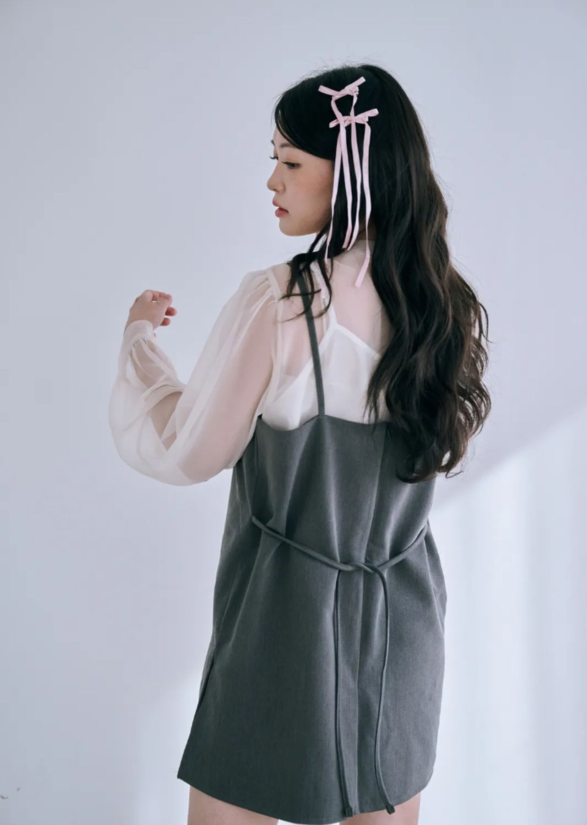 바이서우(BYSEOWOO) 알리 투웨이 심플 원피스 그레이