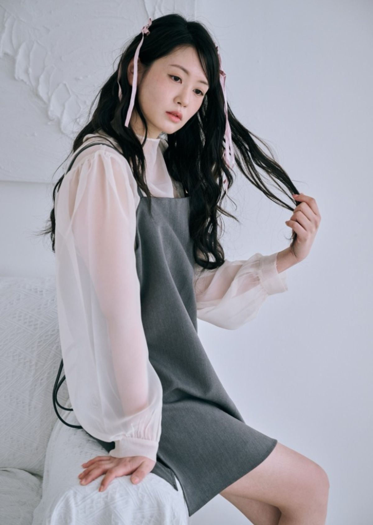 바이서우(BYSEOWOO) 알리 투웨이 심플 원피스 그레이