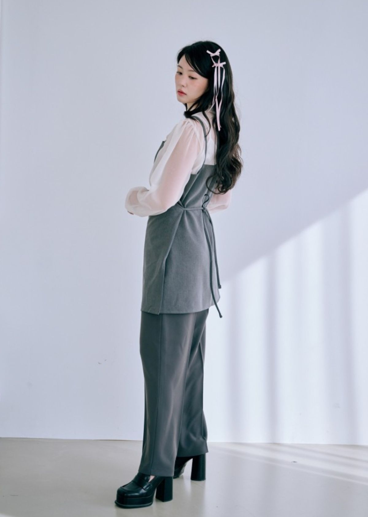 바이서우(BYSEOWOO) 알리 투웨이 심플 원피스 그레이