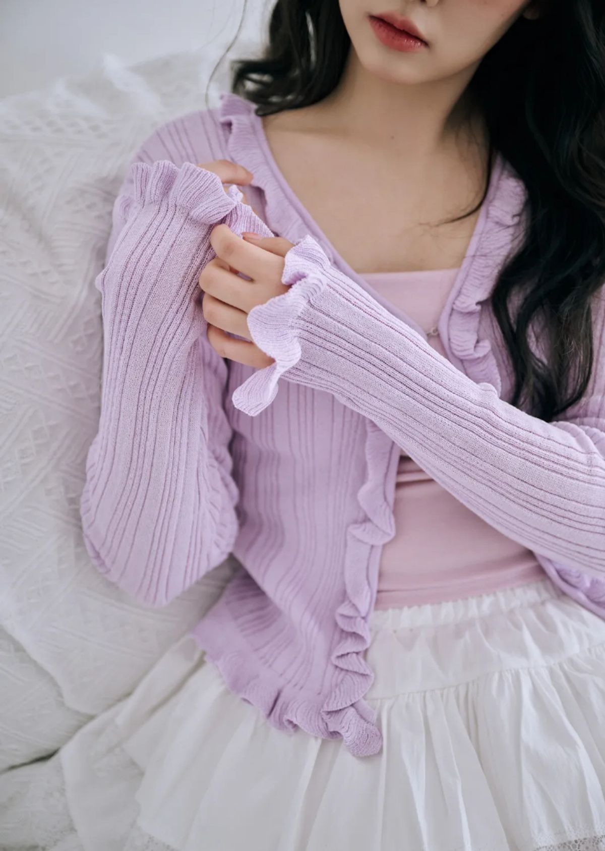 바이서우(BYSEOWOO) 로사 프릴 가디건