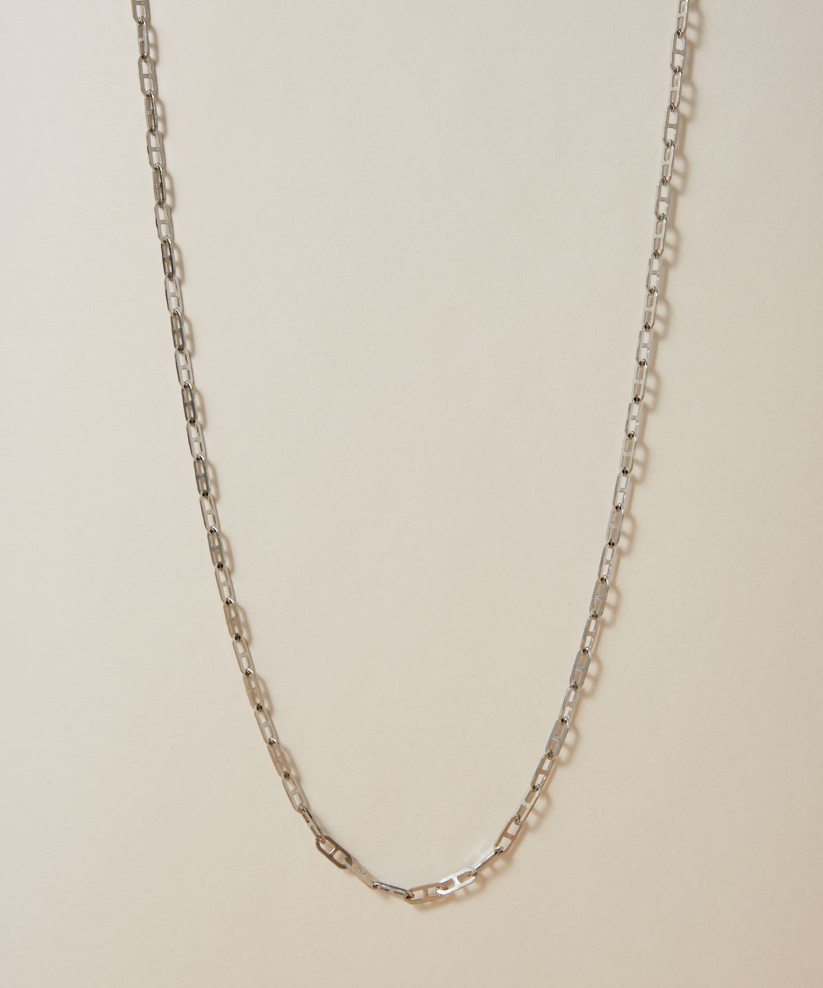 노비스도쿄(NOVICE TOKYO) 오벌 체인 롱 목걸이 Oval Chain Long Necklace［Stainless］ / Silver