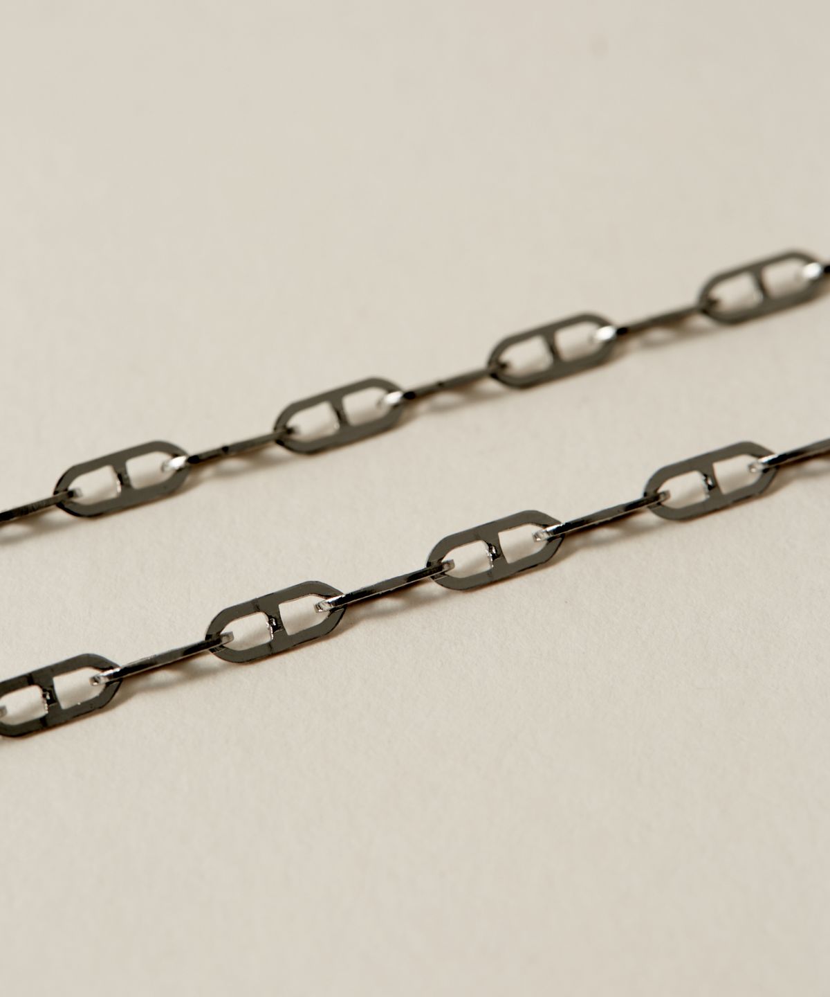 노비스도쿄(NOVICE TOKYO) 오벌 체인 롱 목걸이 Oval Chain Long Necklace［Stainless］ / Silver