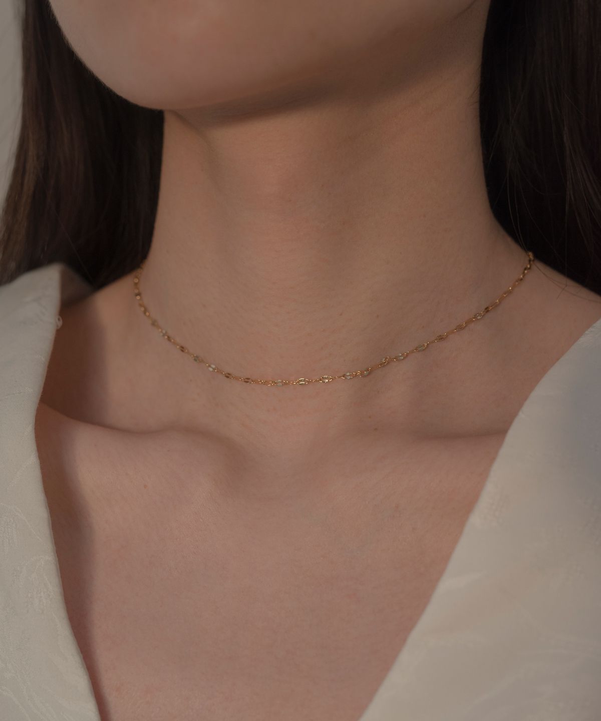 노비스도쿄(NOVICE TOKYO) 페탈 체인 목걸이 Petal Chain Necklace［Stainless］ / Gold