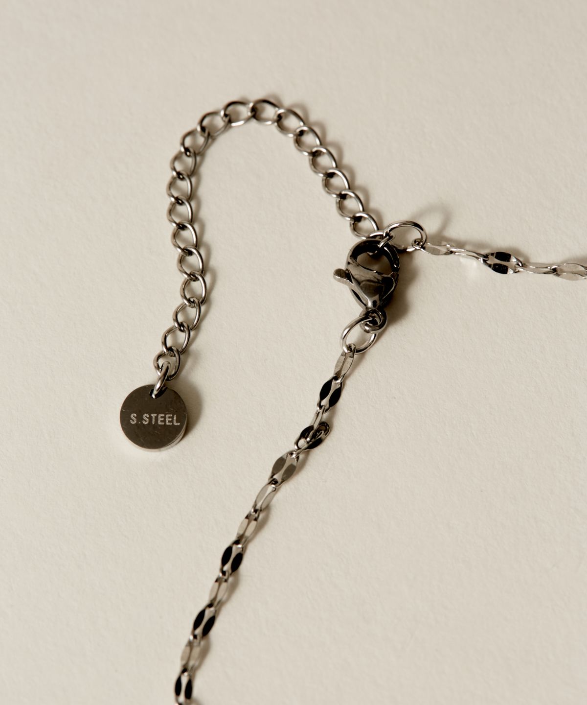 노비스도쿄(NOVICE TOKYO) 페탈 체인 목걸이 Petal Chain Necklace［Stainless］ / Silver