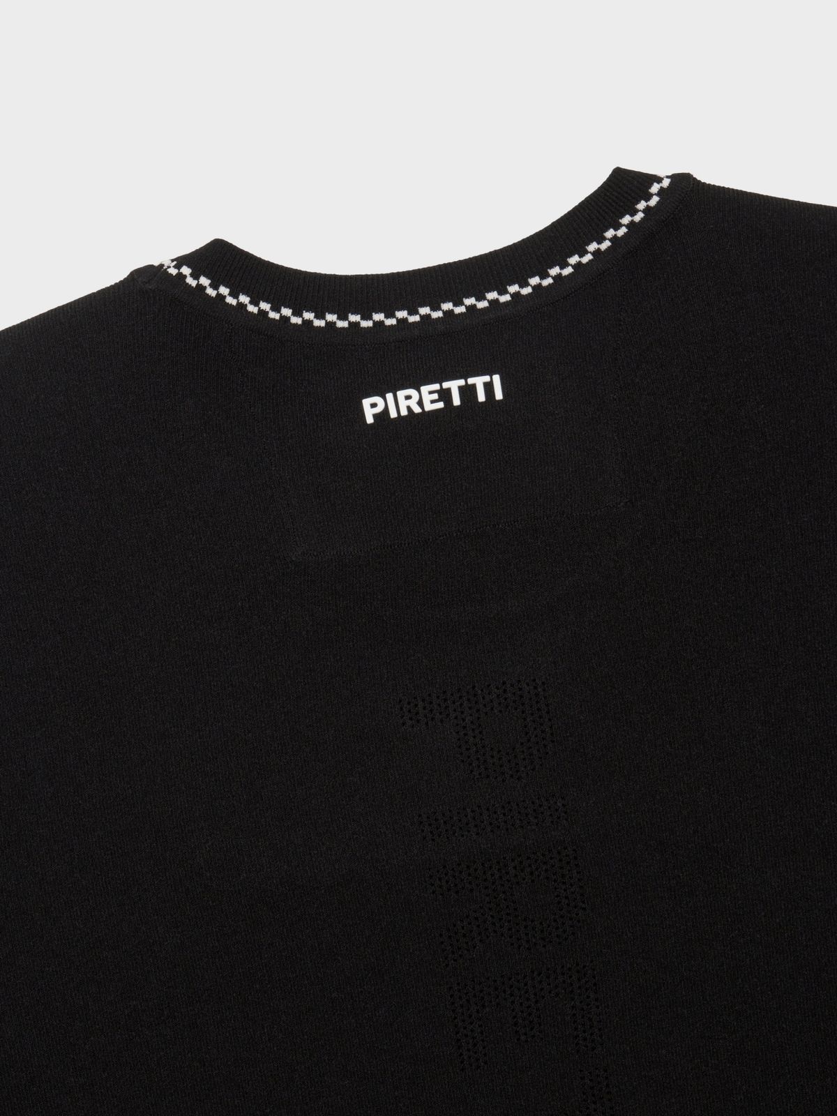피레티(PIRETTI) 엘리트 반팔 크루넥 스웨터_Black