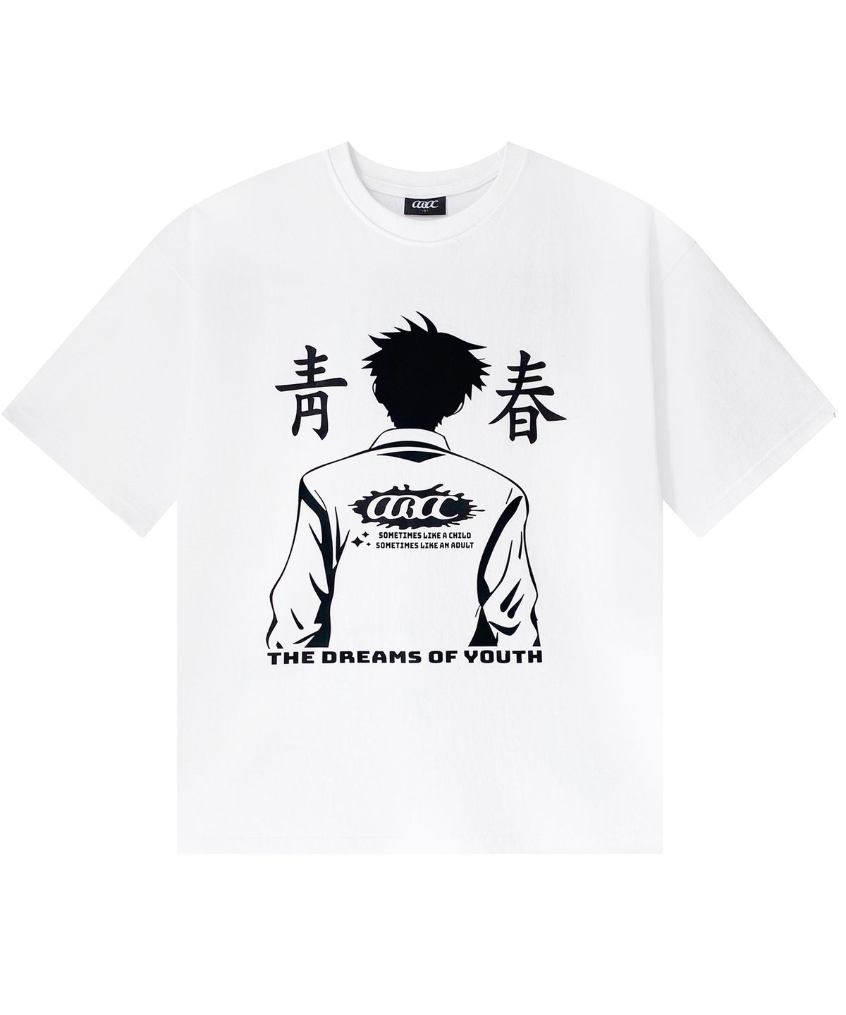 아오비언스(AOBIANCE) ABAC 靑春 오버핏 티셔츠 (화이트)