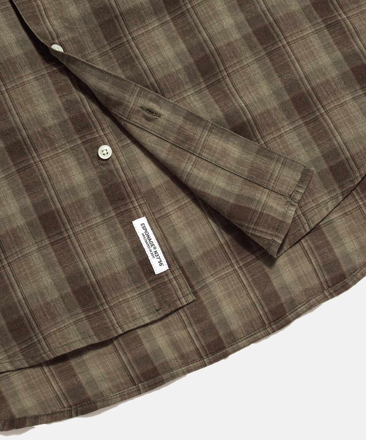 에스피오나지(ESPIONAGE) Vintage Plaid Comfy Shirt Mocha
