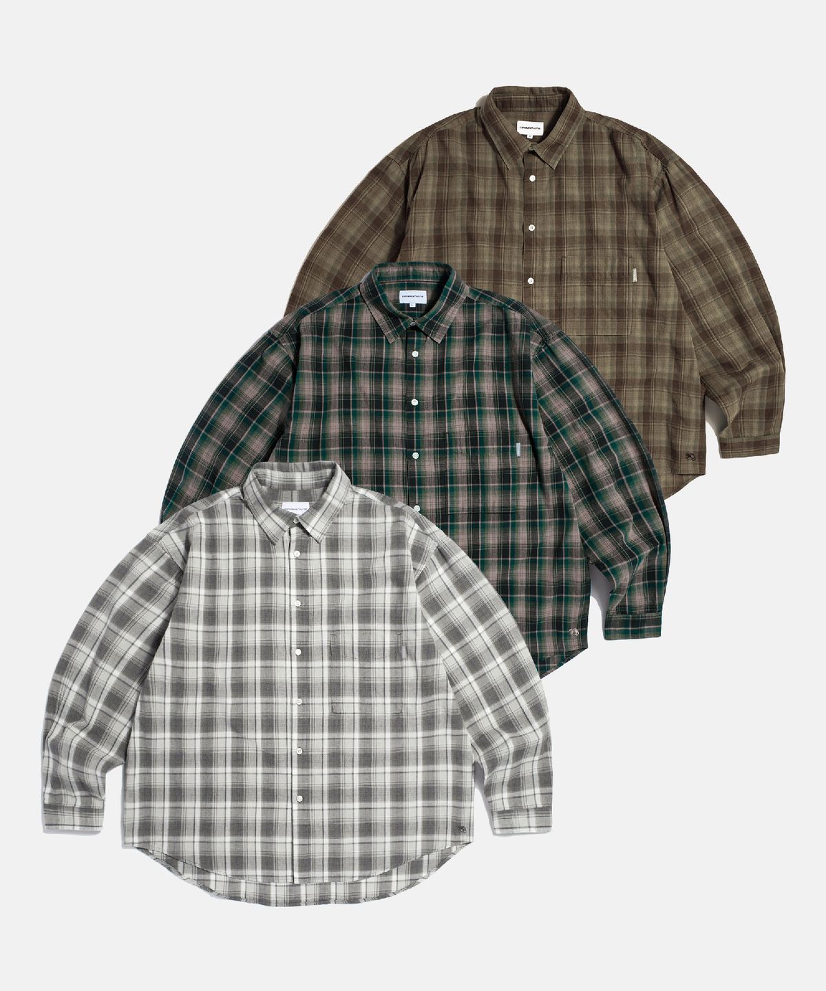 에스피오나지(ESPIONAGE) Vintage Plaid Comfy Shirt Mocha