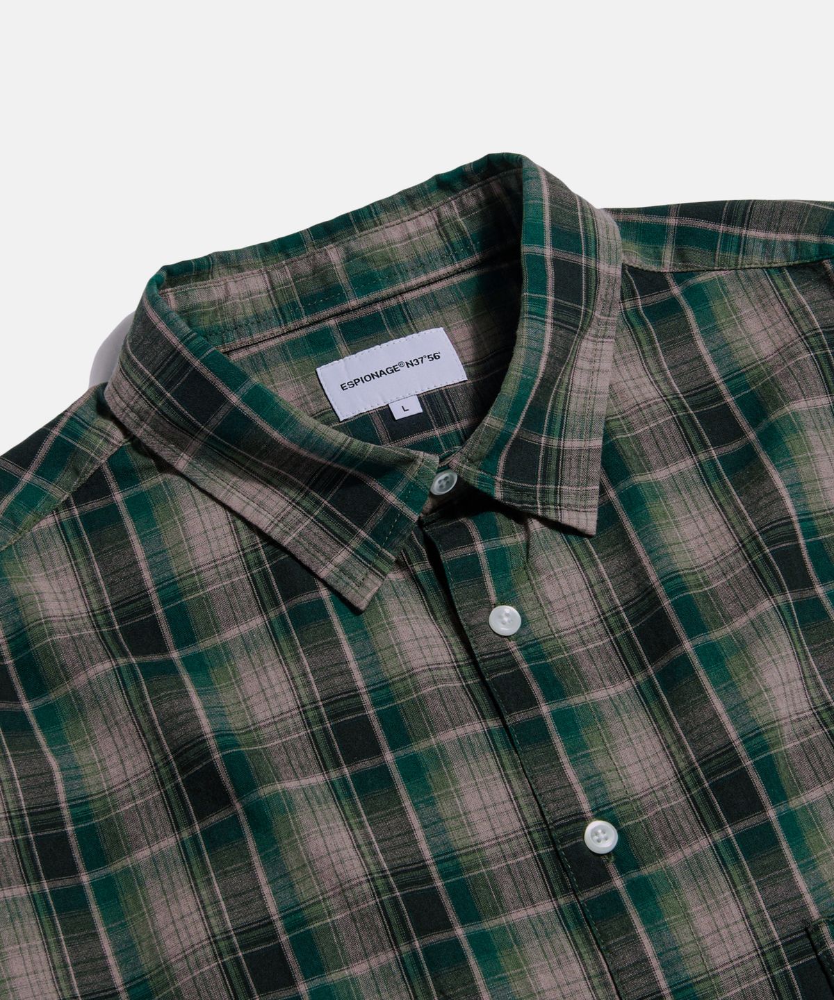 에스피오나지(ESPIONAGE) Vintage Plaid Comfy Shirt Indi Pink