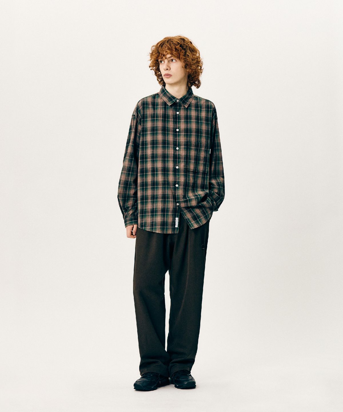 에스피오나지(ESPIONAGE) Vintage Plaid Comfy Shirt Indi Pink