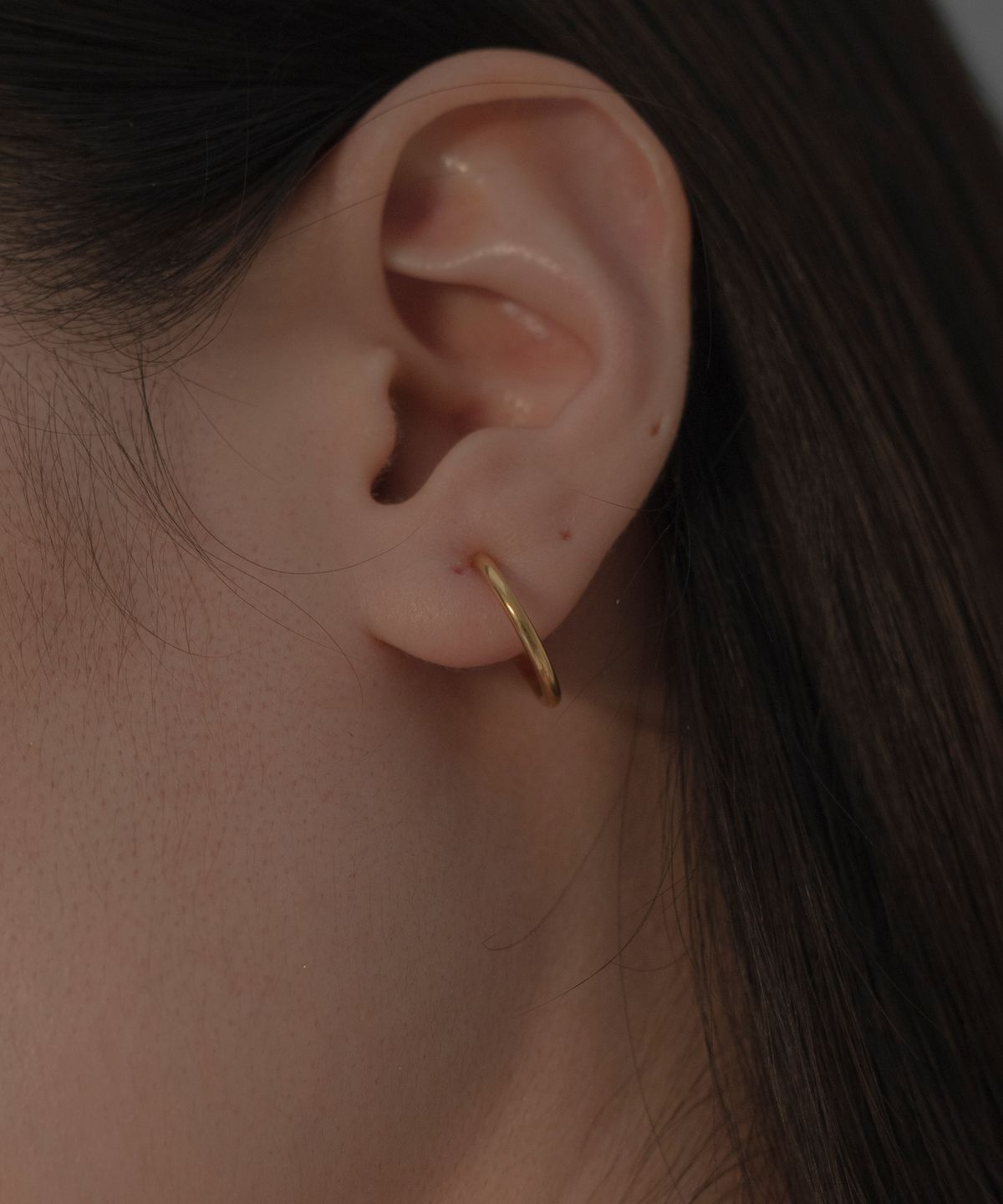 노비스도쿄(NOVICE TOKYO) 심플 후프 귀걸이 Simple Hoop Earring [Stainless] / Gold