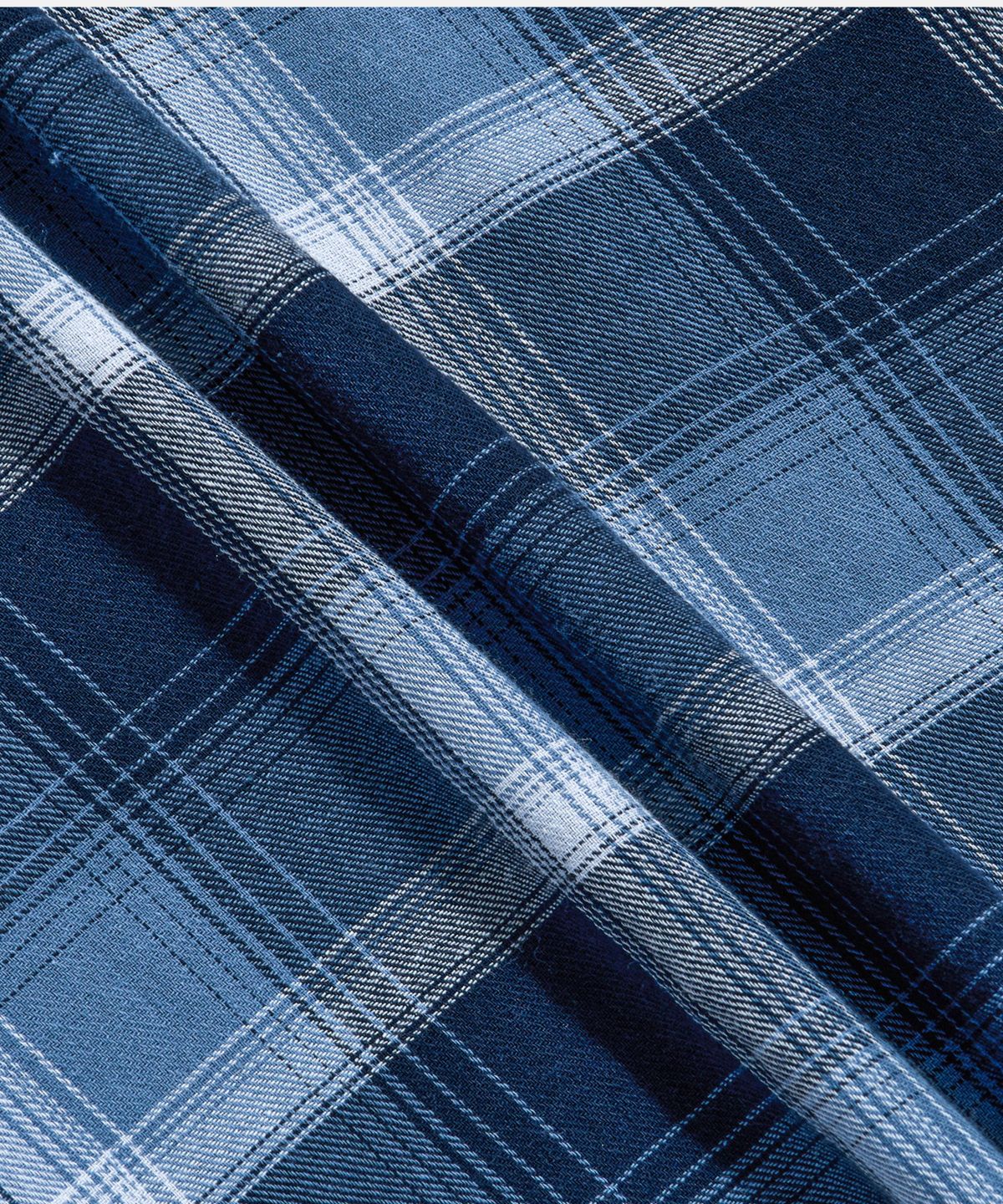 에스피오나지(ESPIONAGE) Multi Plaid 2Pocket Shirt Navy