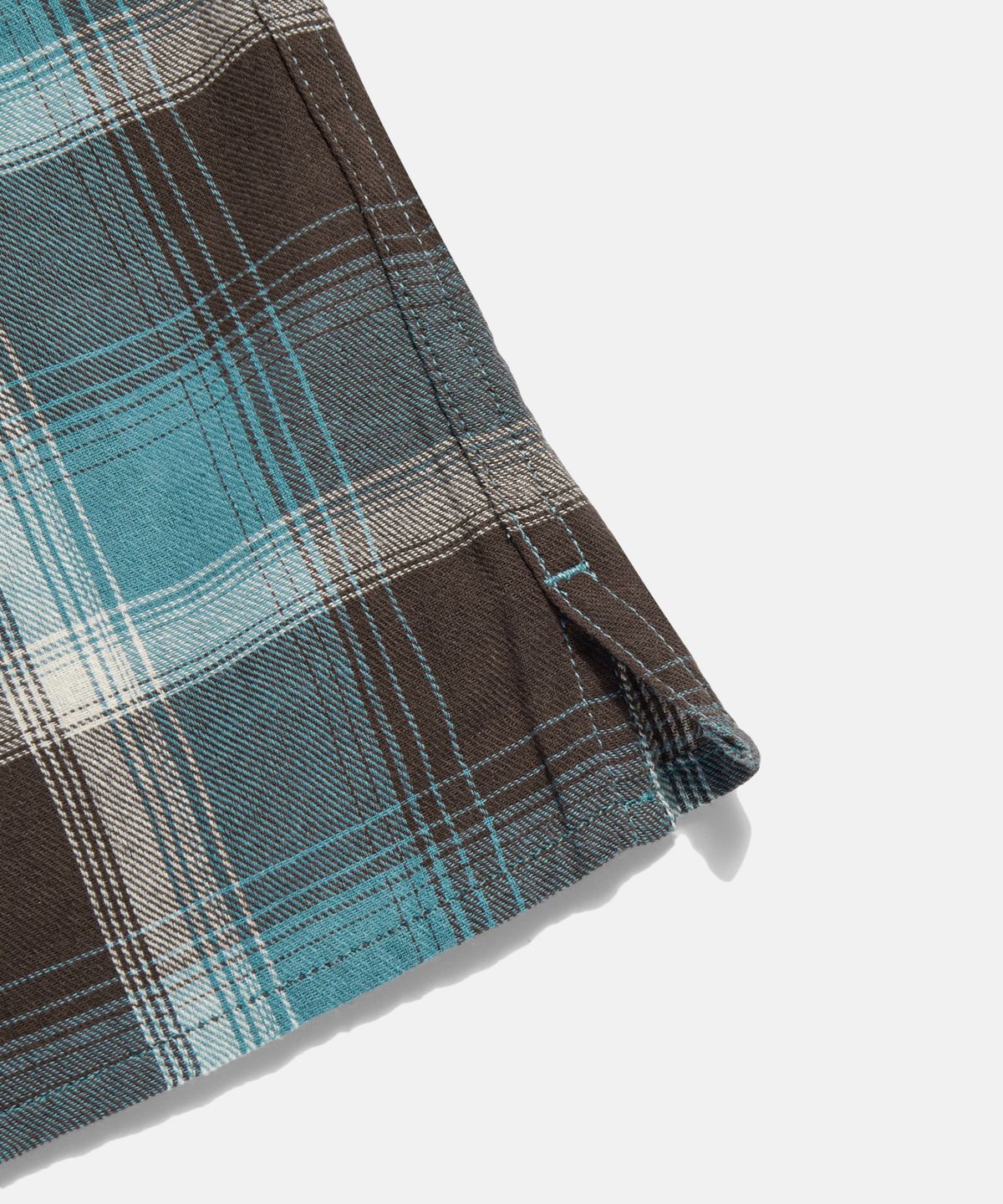 에스피오나지(ESPIONAGE) Multi Plaid 2Pocket Shirt Blue