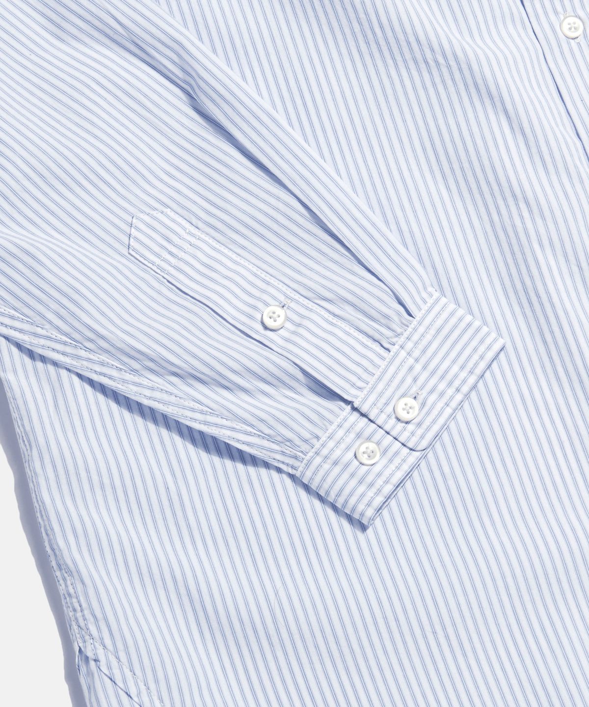 에스피오나지(ESPIONAGE) Vintage Stripe Flap Pocket Shirt White
