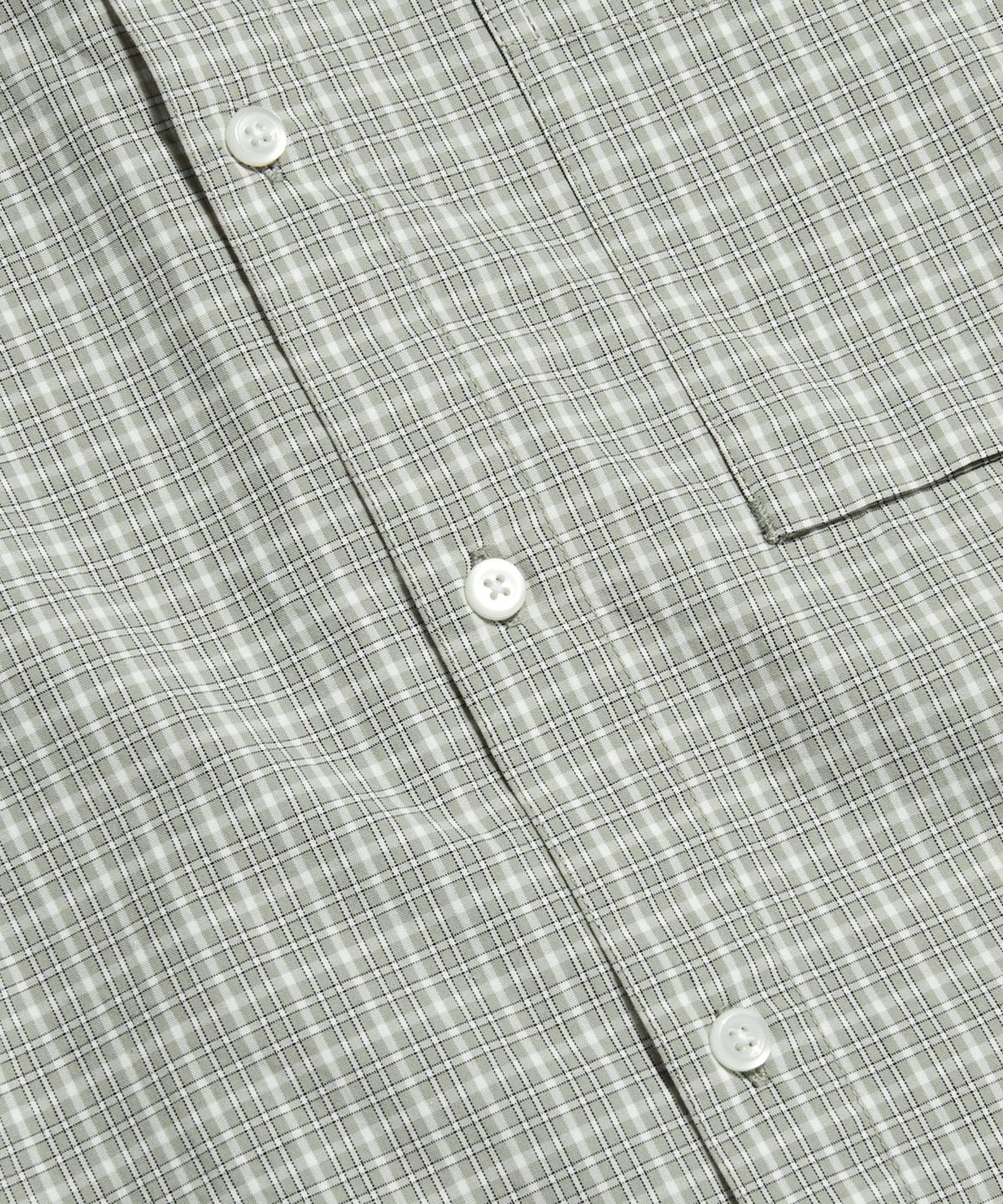에스피오나지(ESPIONAGE) Grandpa Check Comfy Shirt Grey