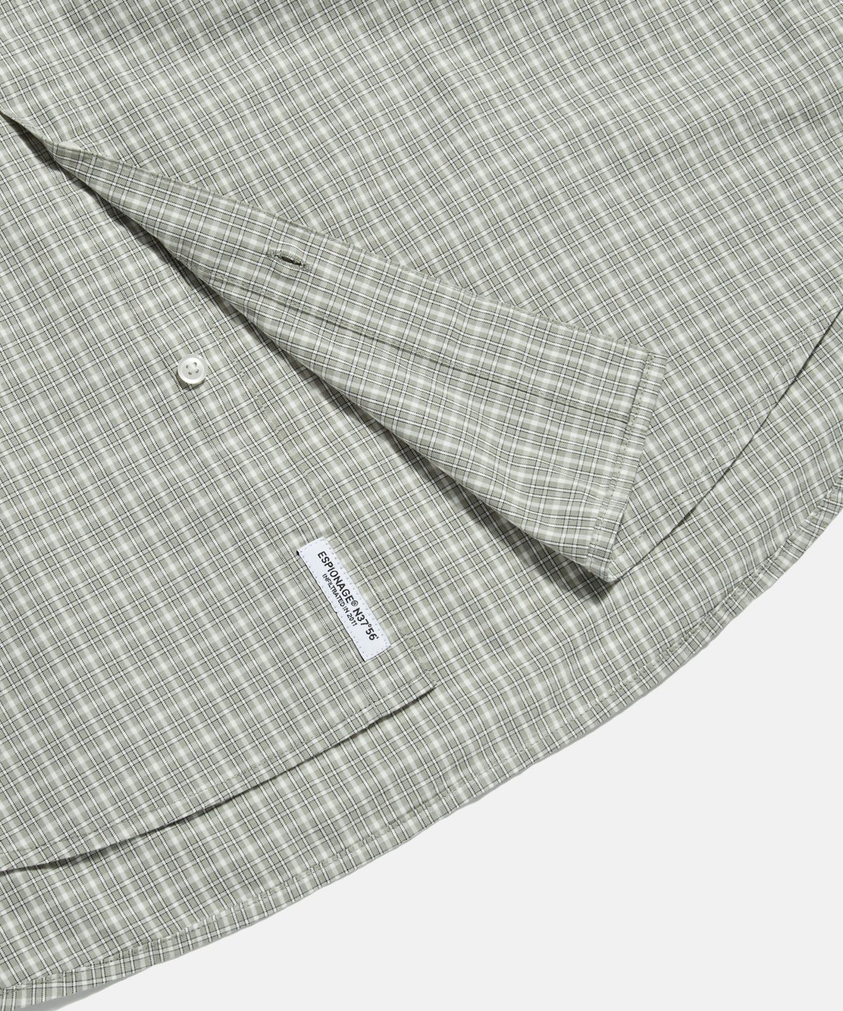 에스피오나지(ESPIONAGE) Grandpa Check Comfy Shirt Grey