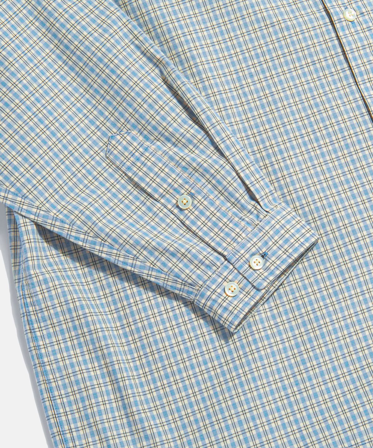 에스피오나지(ESPIONAGE) Grandpa Check Comfy Shirt Blue