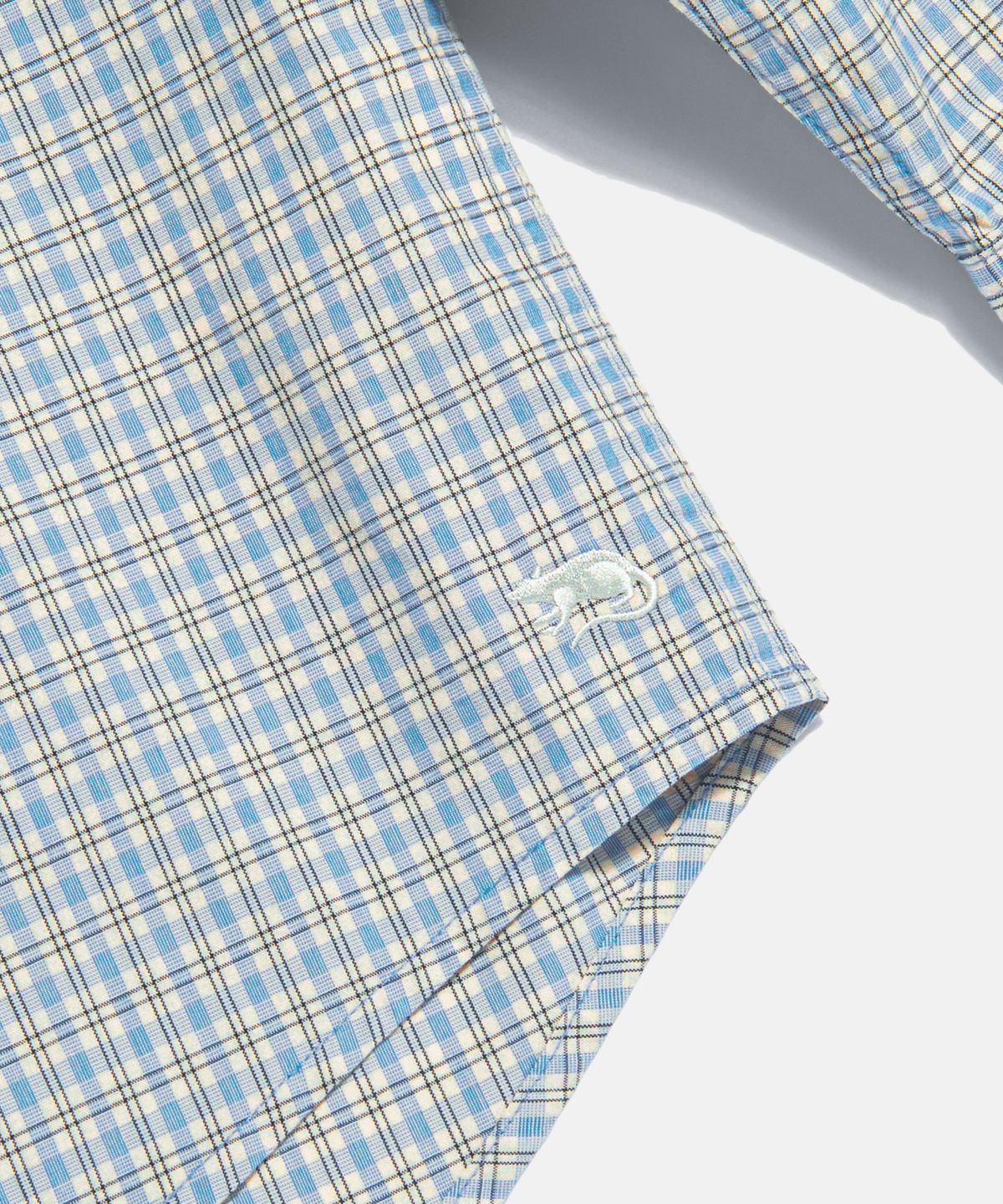 에스피오나지(ESPIONAGE) Grandpa Check Comfy Shirt Blue