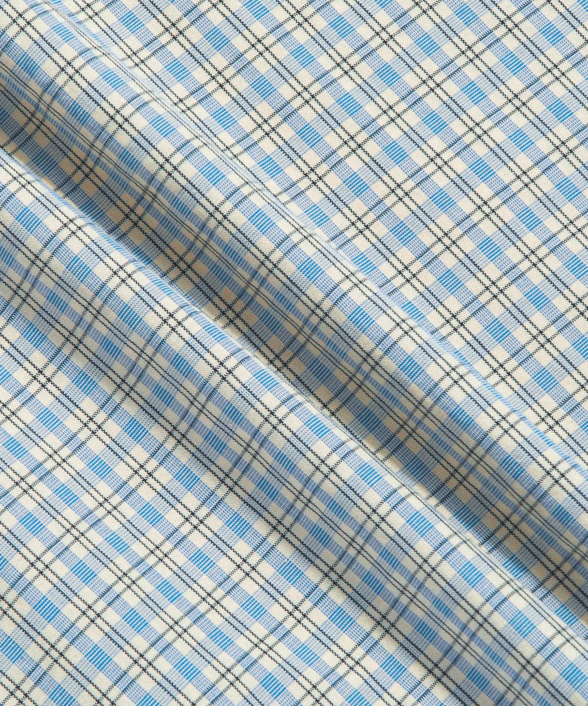 에스피오나지(ESPIONAGE) Grandpa Check Comfy Shirt Blue