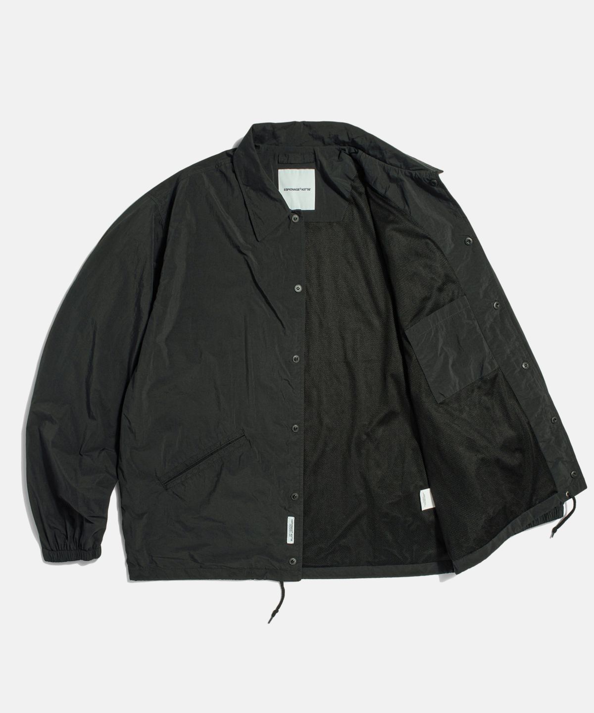 에스피오나지(ESPIONAGE) Light Coach Jacket Black