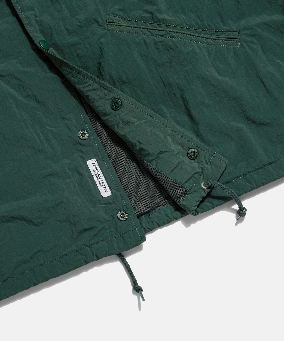 에스피오나지(ESPIONAGE) Light Coach Jacket Dark Green