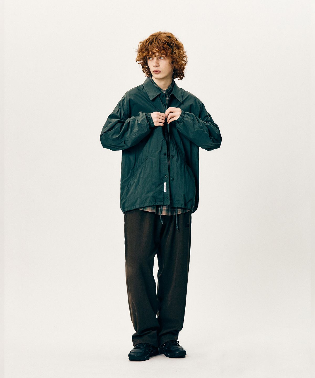 에스피오나지(ESPIONAGE) Light Coach Jacket Dark Green