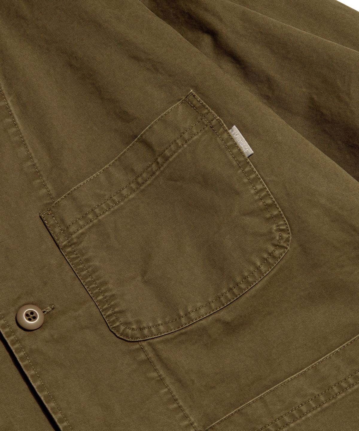 에스피오나지(ESPIONAGE) French Wide Work Jacket (Moleskin) Washed Brown