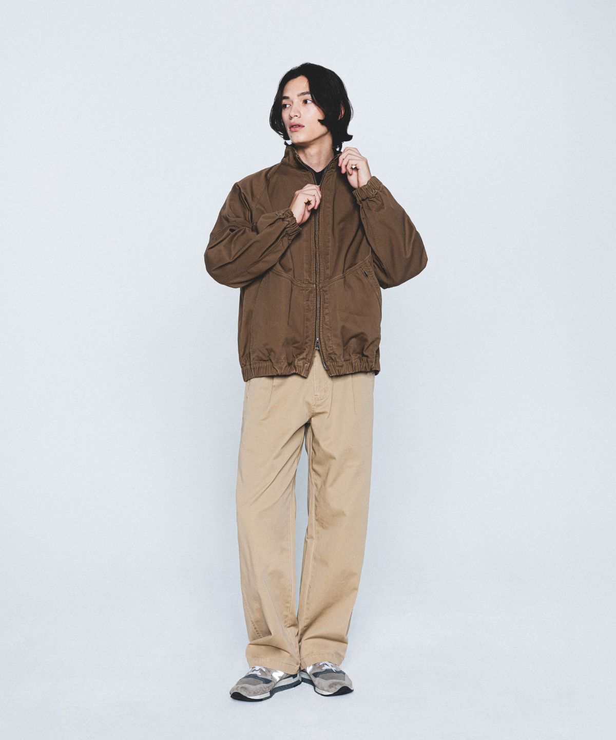 에스피오나지(ESPIONAGE) Washed Track Jacket Taupe