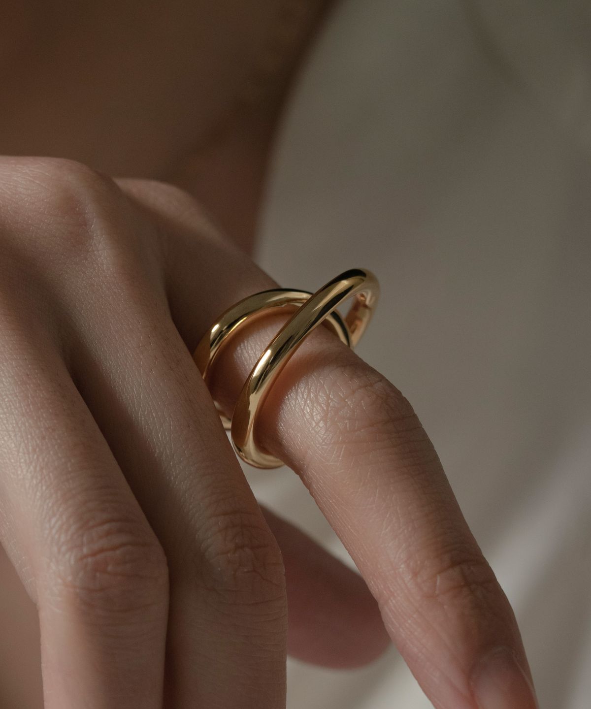 노비스도쿄(NOVICE TOKYO) 나선형 크로스 반지 Spiral Cross Ring / Gold