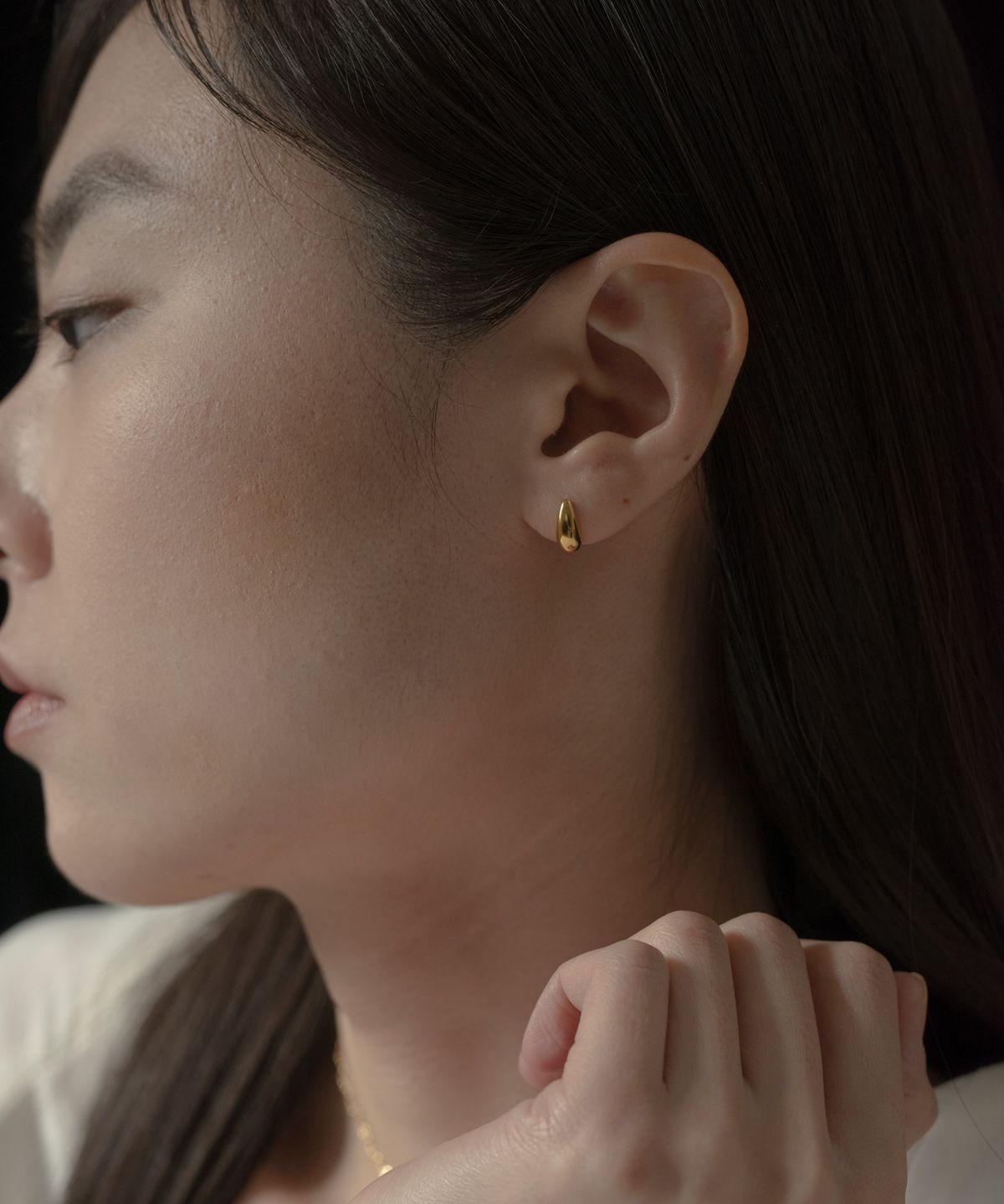 노비스도쿄(NOVICE TOKYO) 타이니 드롭 피어스 Tiny Drop Pierce [Stainless] / Gold