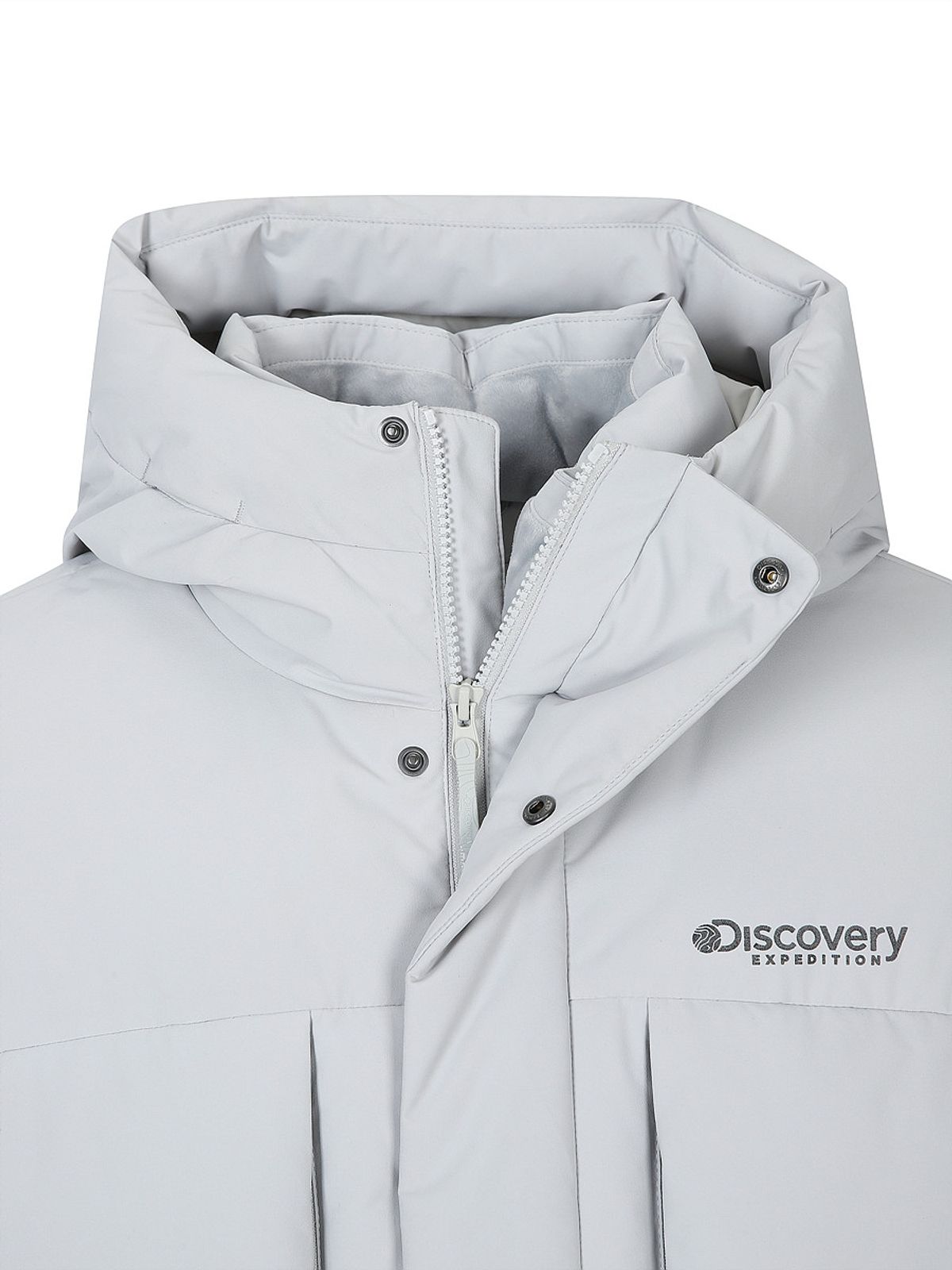 디스커버리 익스페디션(DISCOVERY EXPEDITION) 남성 레스터G 구스다운 숏패딩 (L/GREY)