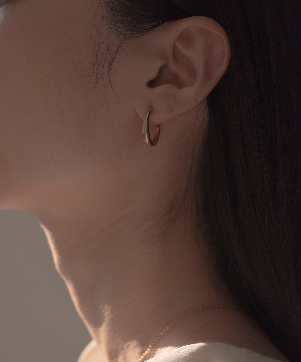 노비스도쿄(NOVICE TOKYO) 빈티지 뉘앙스 후프 피어스 Vintage Nuance Hoop Pierce / Gold