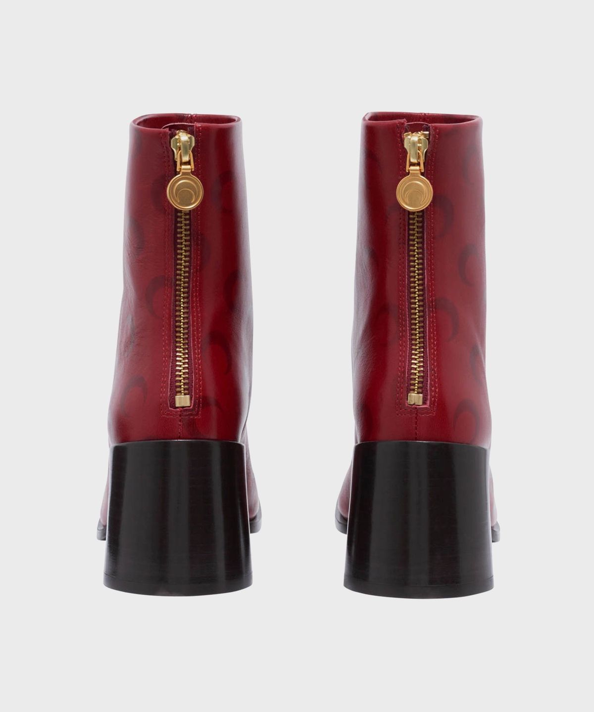마린 세르(MARINE SERRE) (W) 문 에어브러쉬드 레더 MS 블록 레드 MOON AIRBRUSHED LEATHER MS BLOCK RD10 RED