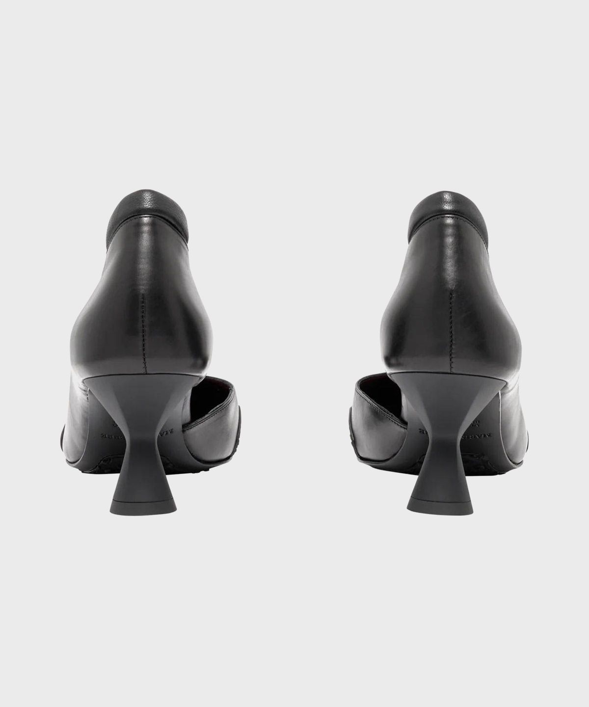 마린 세르(MARINE SERRE) (W) 스무스 레더 MS 펌프스 힐 블랙 SMOOTH LEATHER MS PUMP BK99 BLACK