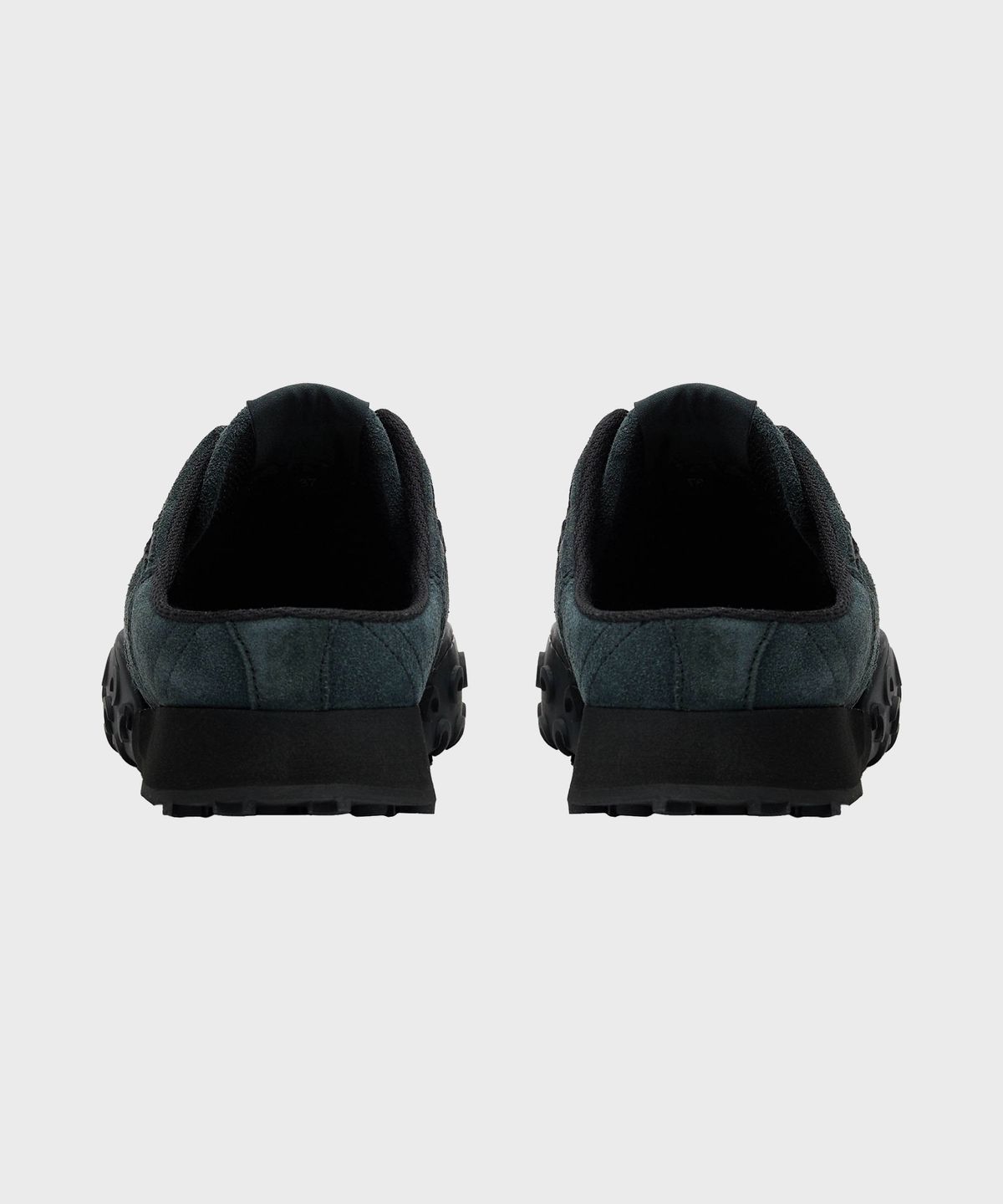 마린 세르(MARINE SERRE) (W) 스웨이드 레더 MS 라이즈 타이코 뮬 블랙 SUEDE LEATHER MS RISE TYKO MULE BK99 BLACK