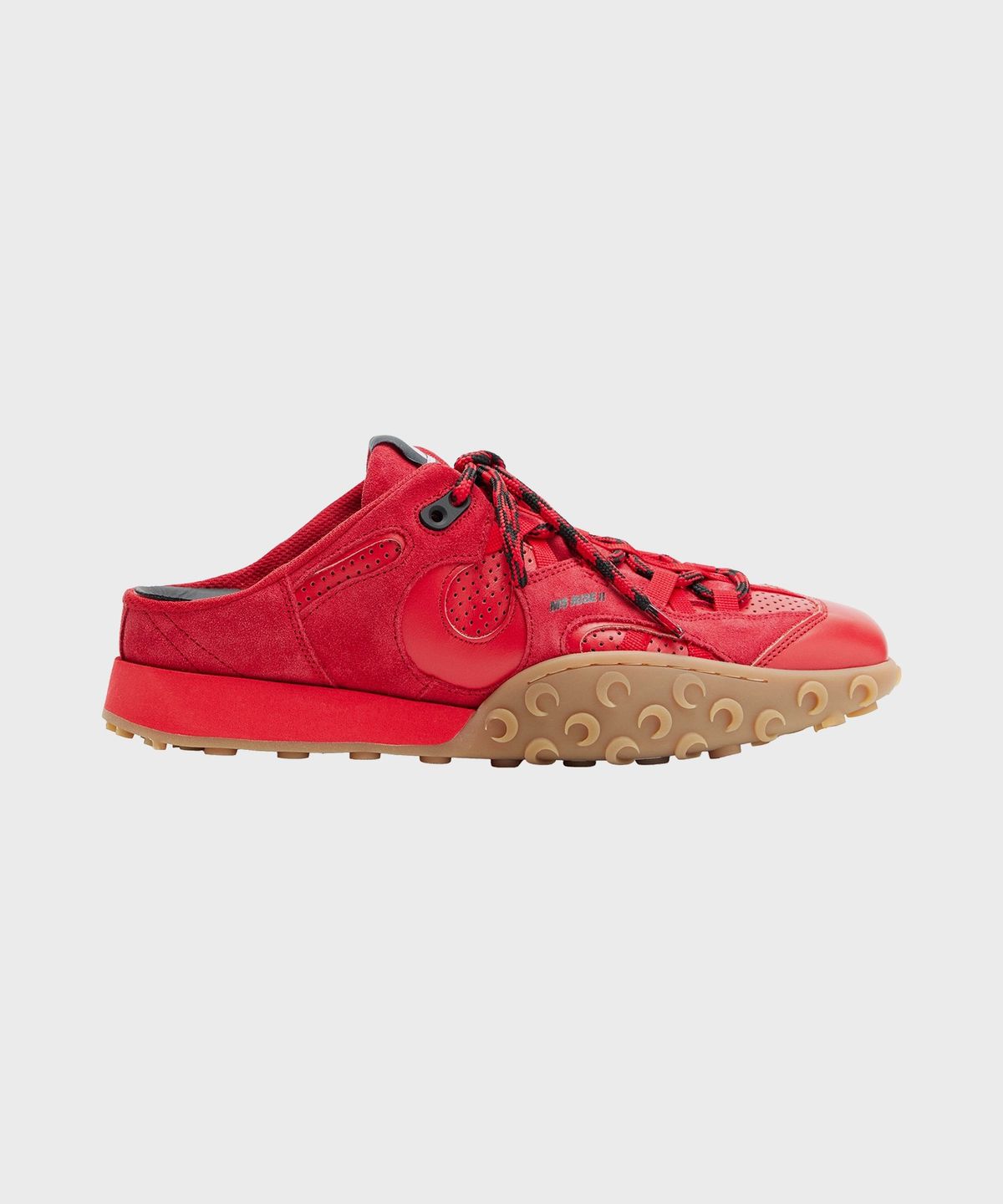 마린 세르(MARINE SERRE) (W) 스웨이드 레더 MS 라이즈 타이코 뮬 레드 SUEDE LEATHER MS RISE TYKO MULE RD10 RED