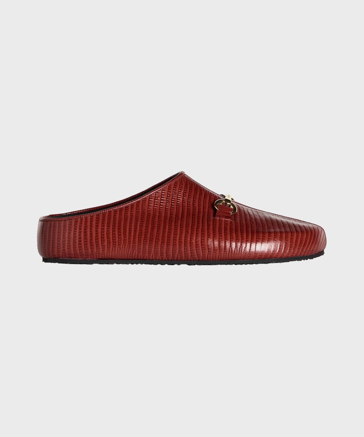 마린 세르(MARINE SERRE) (M) 리자드 프린티드 레더 MS 슬립 레드 LIZARD PRINTED LEATHER MS SLIP RD10 RED