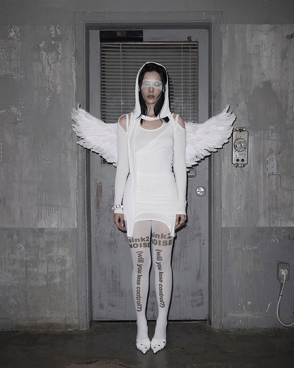 쏘씨(SAUCY) Cut-out dress set (White)