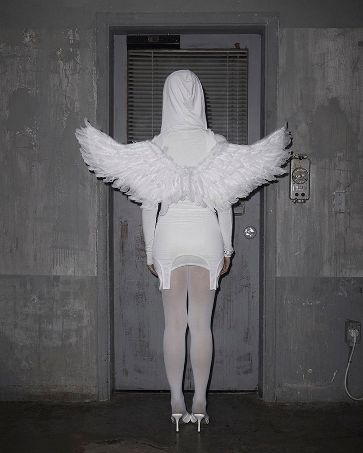 쏘씨(SAUCY) Cut-out dress set (White)