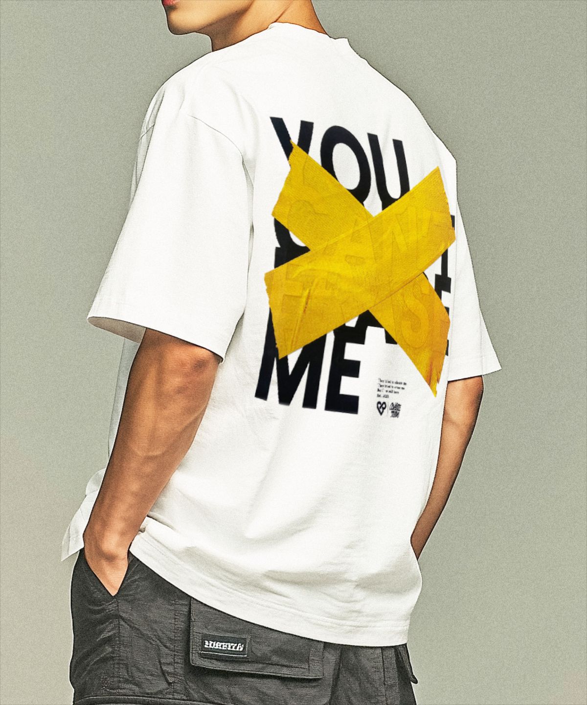 커버라이즈(COVERIZE) YCEM YELLOW  그래픽 티셔츠 (WHITE)
