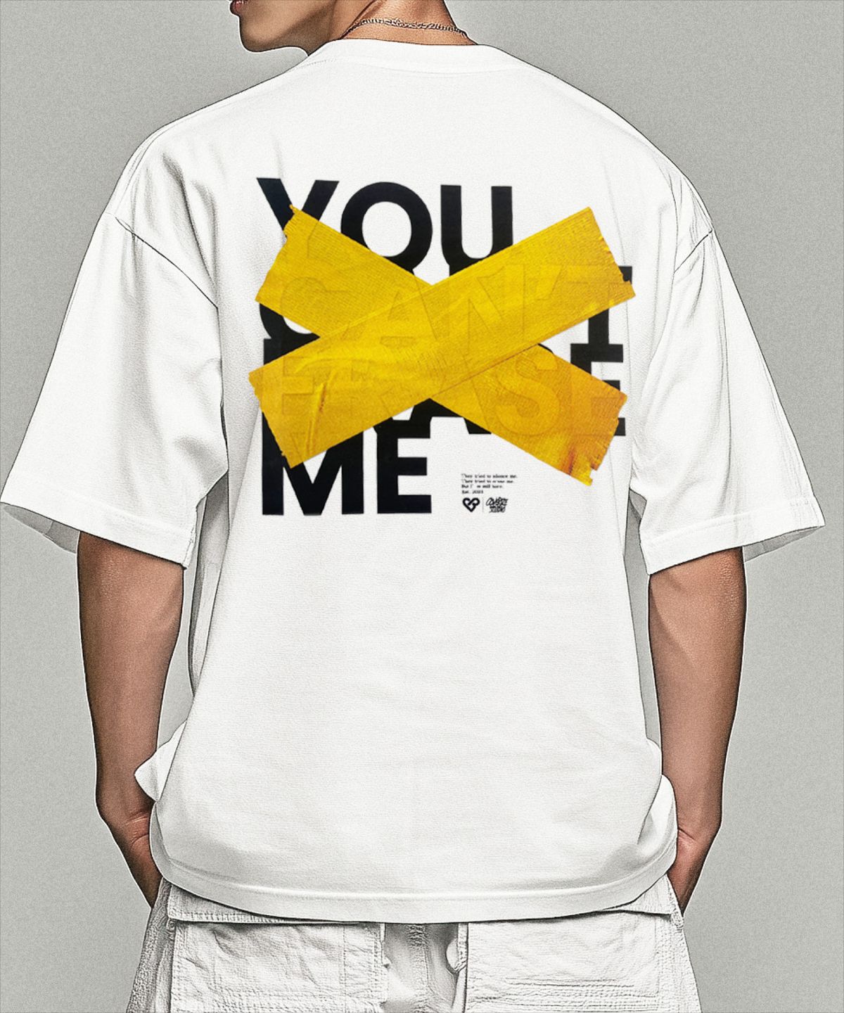 커버라이즈(COVERIZE) YCEM YELLOW  그래픽 티셔츠 (WHITE)