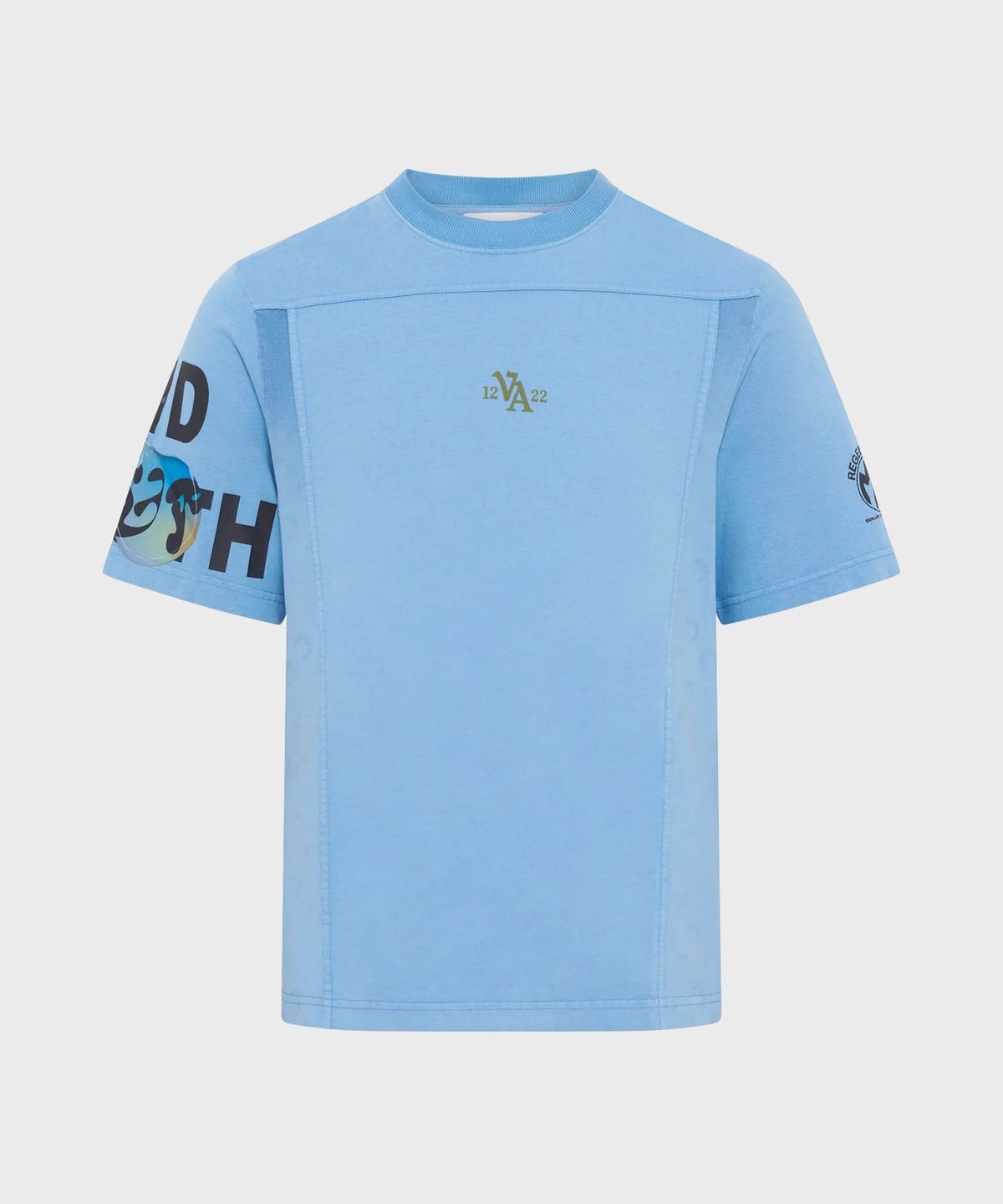 마린 세르(MARINE SERRE) (M) 리제너레이티드 그래픽 레귤러 핏 티셔츠 라이트 블루 REGENERATED GRAPHIC T-SHIRTS REGULAR FIT T-SHIRT BL05 LIGHT BLUE