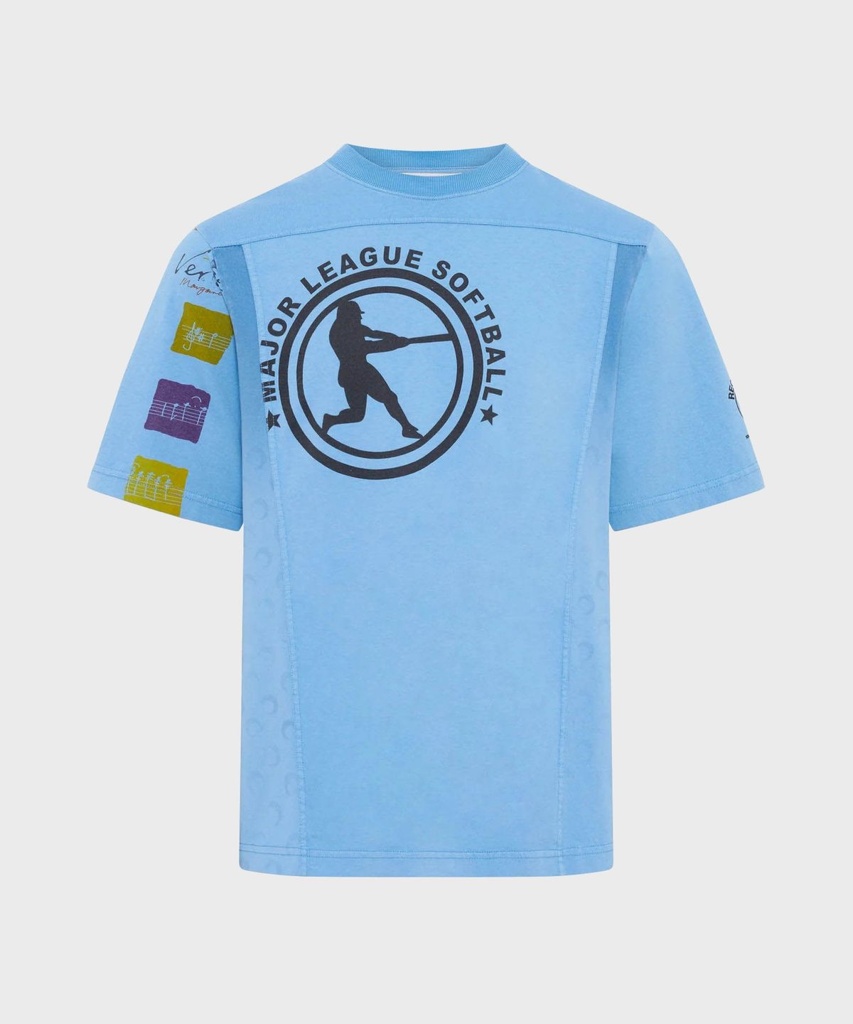 마린 세르(MARINE SERRE) (M) 리제너레이티드 그래픽 레귤러 핏 티셔츠 라이트 블루 REGENERATED GRAPHIC T-SHIRTS REGULAR FIT T-SHIRT BL05 LIGHT BLUE